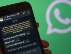 Isi pesan whatsapp yang mengatasnamakan Penjagub Gorontalo, Hamka Hendra Noer. (Foto : Istimewa)