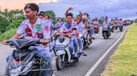 Ratusan siswa lakukan konvoi kelulusan. [foto:juna/nusantara1]