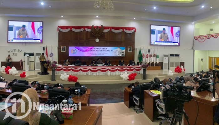 Rapat Paripurna DPRD Provinsi Gorontalo tentang Ranperda APBD Perubahan 2025, Selasa 19 Agustus 2025. [foto: fikar/nusantara1]