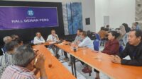 Panitia Kongres PWI usai menggelar rapat di Kantor Dewan Pers
