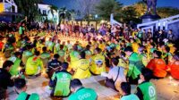 Prosesi doa bersama untuk Alm. Affan Kurniawan, yang dihadiri Kapolda Gorontalo. [foto:ist humas polda] 