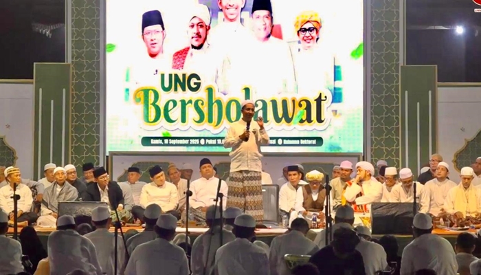 UNG Bersholawat yang menghadirkan Habib Jafar Husein. [foto:ist/ung]