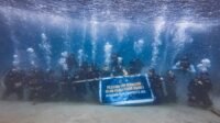 Dit Polairud Polda Gorontalo saat menggelar pelatihan Scuba Diving. [foto:ist/humas polda]