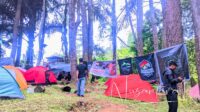 Camping ceria di kawasan Hutan Pinus Dulamayo. [foto:juna/nusantara1]