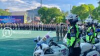 Gelar apel pasukan Operasi Zebra Otanaha 2025, Senin, 17 November 2025 di halaman Polda Gorontalo. [foto: fikarbuntuan/nusantara1]
