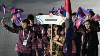 Kontingen Kamboja saat pembukaan SEA Games, Senin 8 Desember 2025 [foto:dok/sea games]