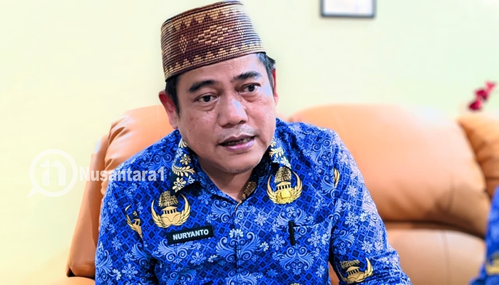 Kaban Keuangan Kota Gorontalo, Nuryanto saat diwawancarai awak media. [foto:juna/nusantara1]