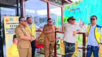 Anggota DPR RI, Rusli Habibie saat meninjau progres pembangunan Bendungan Bulango Ulu, Senin 5 Januari 2026 [foto:juna/nusantara1]