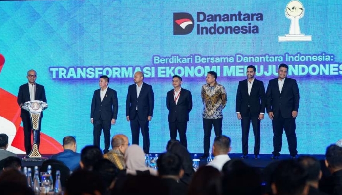 Forum Bisnis Nasional HIPMI-Danantara di Kempinski Jakarta menampilkan enam pengusaha muda yang akan bertarung pada Munas 2026. [foto:istimewa]