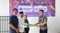 Penyerahan alat terapi dari pihak perusahaan kepada Yayasan Bhakti Abu Rohana pengelola LKSA At-Tafakur, Ahad, 4 Januari 2026. [foto:fikar/nusantara1]