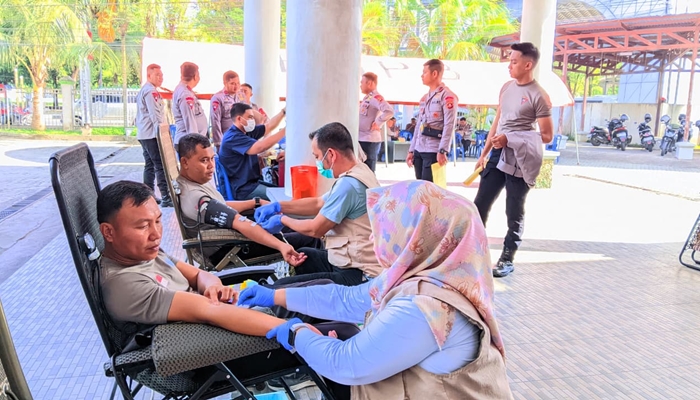 Donor Darah yang hadir dalam rangkaian peringatan HPN 2026 di Gorontalo [foto:juna/nusantara1]