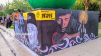 Salah satu karya peserta mural yang mendapat nilai tertinggi [foto:juna/nusantara1]