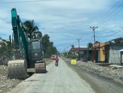 Pembangunan jalan di Moilong, Banggai, Sulteng berupa rekonstruksi kapasitas jalan Mulyoharjo-Rusa Kencana. (Foto: Ist/ Dok Sangalu)