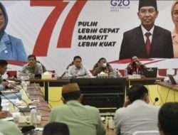 Suasana Rakor penyerapan anggaran yang dipimpin Penjagub Gorontalo, Hamka Hendra Noer, Kamis (18/8/2022). (Foto : Istimewa)