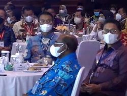 Botu 10 Penjabat Gubernur Gorontalo Hamka Hendra Noer menghadiri Rapat Kerja Nasional (Rakernas) Akuntansi dan Pelaporan Keuangan Pemerintah Tahun 2022 yang dilaksanakan di gedung Dhanapala Kementerian Keuangan RI, Kamis (22/9/2022). (Foto : Ist)