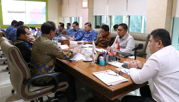 Suasana pelaksanaan evaluasi kinerja Penjagub Hamka Hendra Noer oleh Kementerian Dalam Negeri (Kemendagri), Senin (17/10/2022). (Foto: Ist)