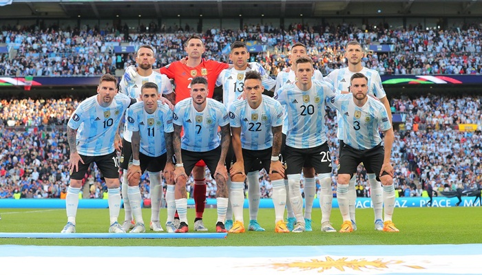 Skuad Timnas Argentina. (Foto:Ist/ Twitter/Argentina)