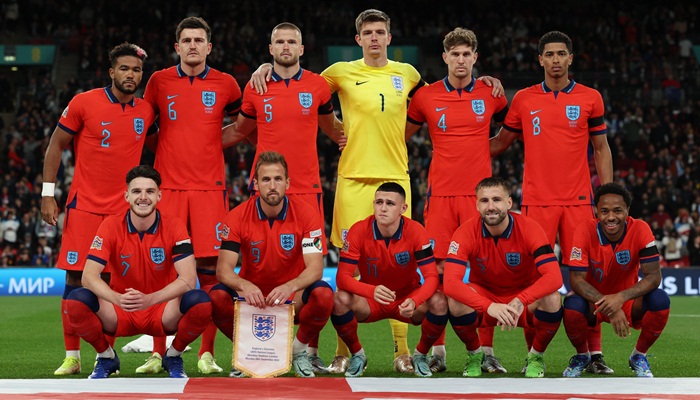 Timnas Inggris saat melakoni pertandingan persahabatan melawan Jerman di Wembley Stadium. (Foto: ISt/ Twitter/@FA)