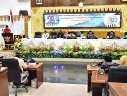 Suasana rapat paripurna dalam rangka memperingati HUT ke-22 Provinsi Gorontalo bertempat di Ruang Rapat DPRD, Senin (5/12/2022).(Foto:Ist/ Diskominfotik)
