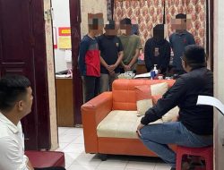 Para terduga pelaku pemerkosaan di Kantor Polres Gorontalo Kota. (Foto: Ist)