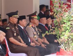 Suasana upacara peringatan Hari Patriotik ke 81 tahun, yang berlangsung di halaman kantor Bupati Bone Bolango. (Foto: Istimewa)