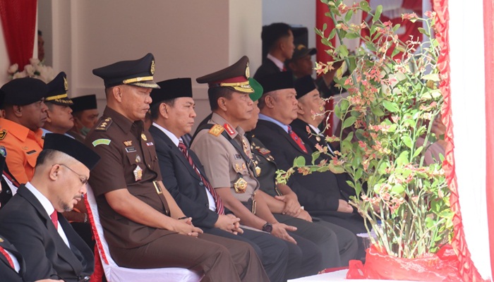 Suasana upacara peringatan Hari Patriotik ke 81 tahun, yang berlangsung di halaman kantor Bupati Bone Bolango. (Foto: Istimewa)