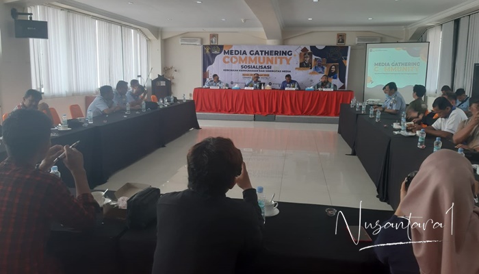 Kantor Imigrasi Kelas 1 TPI Gorontalo menyelenggarakan Media Gathring Community Sosialisasi Kebijakan Kemigrasian dan Sinergitas Media di Grand Mega Zanur Hotel, Senin (20/2). (Foto: Nusantara1)