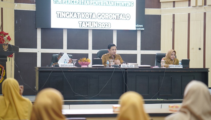 Rapat tim percepatan penurunan stunting Kota Gorontalo. (Foto: Ist)