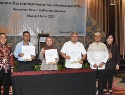 Penandatangan Iuran Wajib Jaminan Kesehatan Pekerja Penerima Upah (PPU) Pemerintah Daerah Triwulan I 2023. (Foto:Ist)