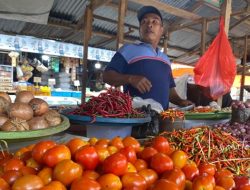 Harga cabai di Pasar Sentral alami kenaikan. (Foto: Nusantara1)