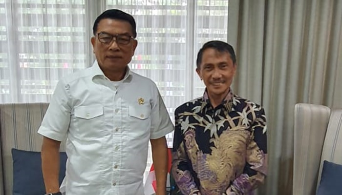 Kabgor 6 Bupati Gorontalo, Nelson Pomalingo saat menemui Kepala Staf Kepresidenan Moeldoko di Jakarta. (Foto: Ist)