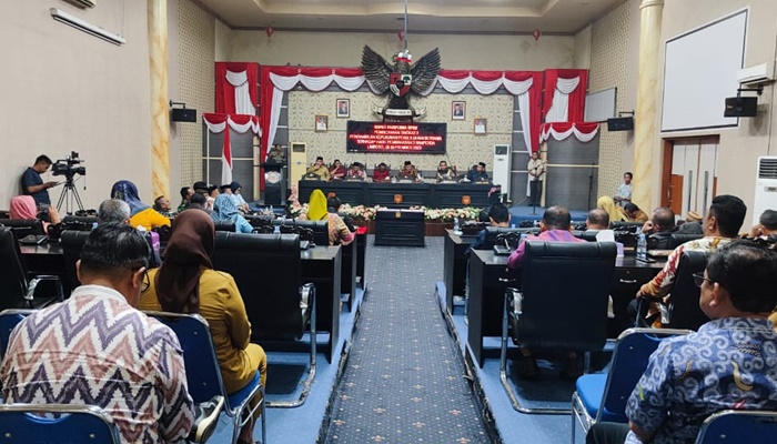 Suasana paripurna ranperda Bumdes usulan dari DPRD Kabupaten Gorontalo