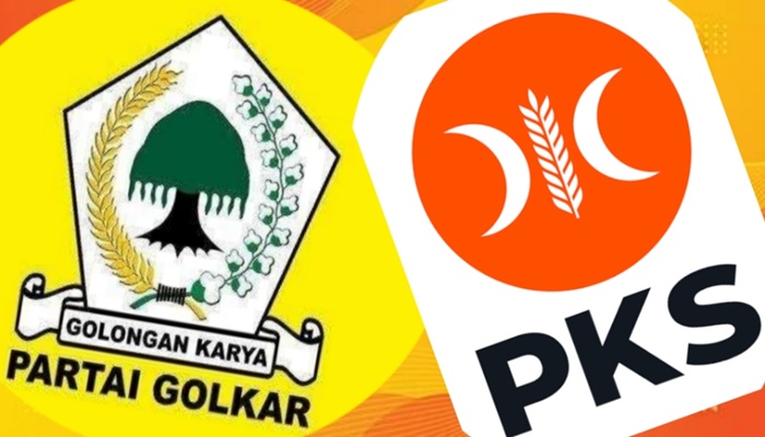 Logo Partai Golkar dan PKS. [foto:ist]