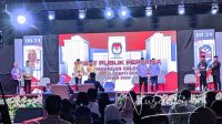 Suasana debat Pilkada Bone Bolango yang mana semua pasangan unjuk program. [foto:nusantara1]