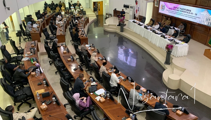 Paripurna DPRD Provinsi Gorontalo, Senin, 16 Juni 2025. [Foto:Fikar Buntuan/Nusantara1].
