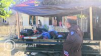 Sejumlah warga telah melakukan evakuasi mandiri dataran tinggi Kelurahan Tanjung Kramat. [foto:juna/nusantara1]