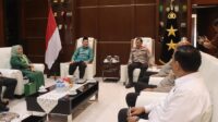 Polda 019 PWNU Kapolda Gorontalo, Irjen Pol. Drs. R. Eko Wahyu Prasetyo, saat menerima PWNU Provinsi Gorontalo, Selasa 22 Juli 2025. /ist