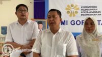 Koordinator Pos Pelayanan Perlindungan Pekerja Migran Indonesia (P4MI) Gorontalo, Sutrisno, Selasa 26 Agustus 2025. [foto: fikar/nusantara1]