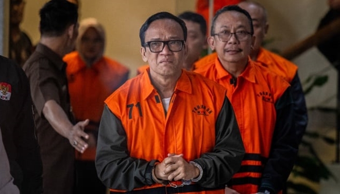 Noel1 Immanuel Ebenezer Gerungan alias Noel saat ditahan KPK./ist