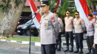Kapolda Gorontalo, Irjen Pol. Drs. Widodo saat memimpin apel. [fot:ist/humas polda]