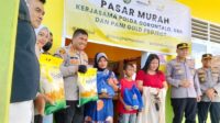 Polda Gorontalo menggelar pasar murah di Pohuwato. [foto:ist/humas polda]