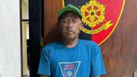 HB (60) pelaku pencurian bentor usai diamankan polisi. [foto: istimewa/humas]