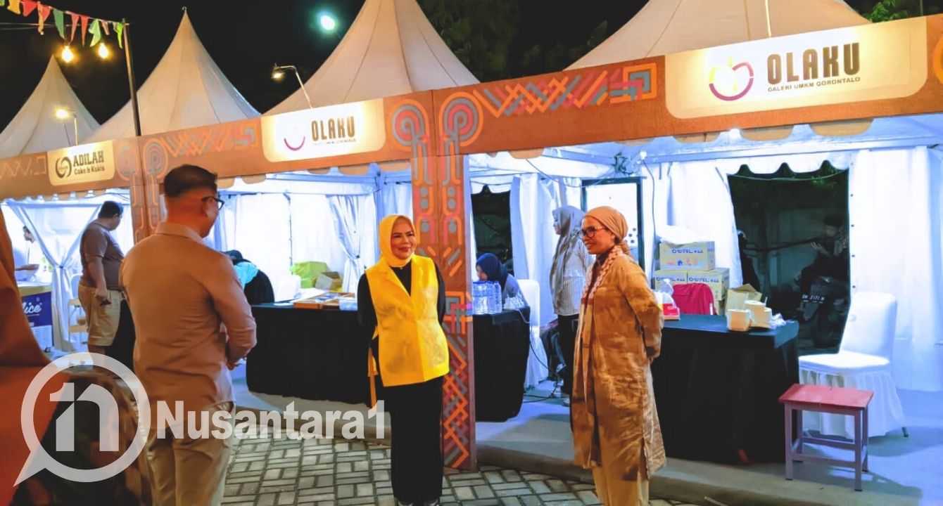 Wakil Gubernur Gorontalo, Idah Syahidah Rusli Habibie saat mengunjungi HACF Gorontalo 2025. [foto: juna/nusantara1]