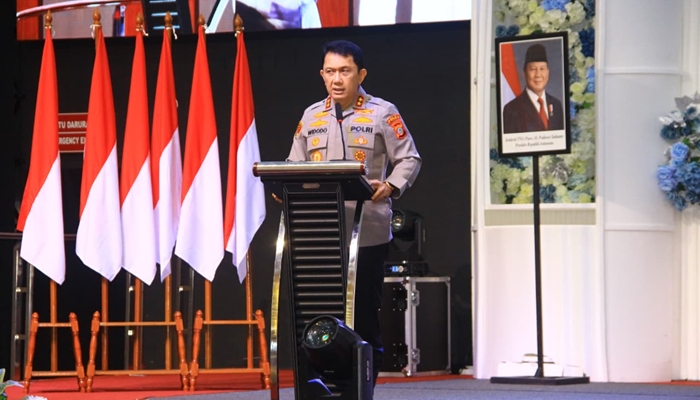 Kapolda Gorontalo, Irjen Pol. Drs. Widodo saat membuka Rakernis Logistik, Rabu 3 Agustus 2025. [foto:ist/humas polda]