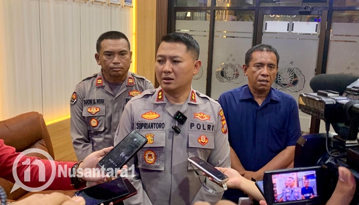 Kapolres Bone Bolango, AKBP Supriantoro saat diwawancarai awak media, Selasa, 23 September 2025. [foto:fikar/nusantara1]