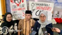Kuasa Hukum korban dugaan pelecehan seksual oleh mantan Rektor UNUGO, saat diwawancarai awak media, Selasa 9 September 2025. [foto:fikar/nusantara1]