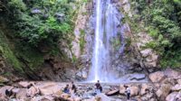 Pesona air terjun Huila Taludaa di Desa Ilohuuwa Kecamatan Bone Kabupaten Bone Bolango. [foto:juna/nusantara1]