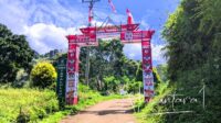 Gerbang masuk Desa Tapaluluo Kecamatan Telaga Biru Kabupaten Gorontalo. [foto:juna/nusantara1]