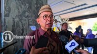 Menteri Kebudayaan RI, Fadli Zon saat diwawancarai awak media. [foto:juna/nusantara1]