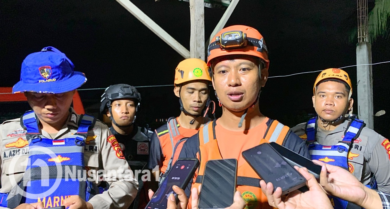 Muhammad Reza Ramaditia, Komandan Tim Pencarian Awal Mohamad (10) bocah yang dinyatakan hanyut di Sungai Bulango, Kelurahan Donggala, Kecamatan Hulontalangi, Kota Gorontalo, Senin sore, 13 Oktober 2025, sekitar pukul 16.30 Wita. [foto: fikarbuntuan/nusantara1]